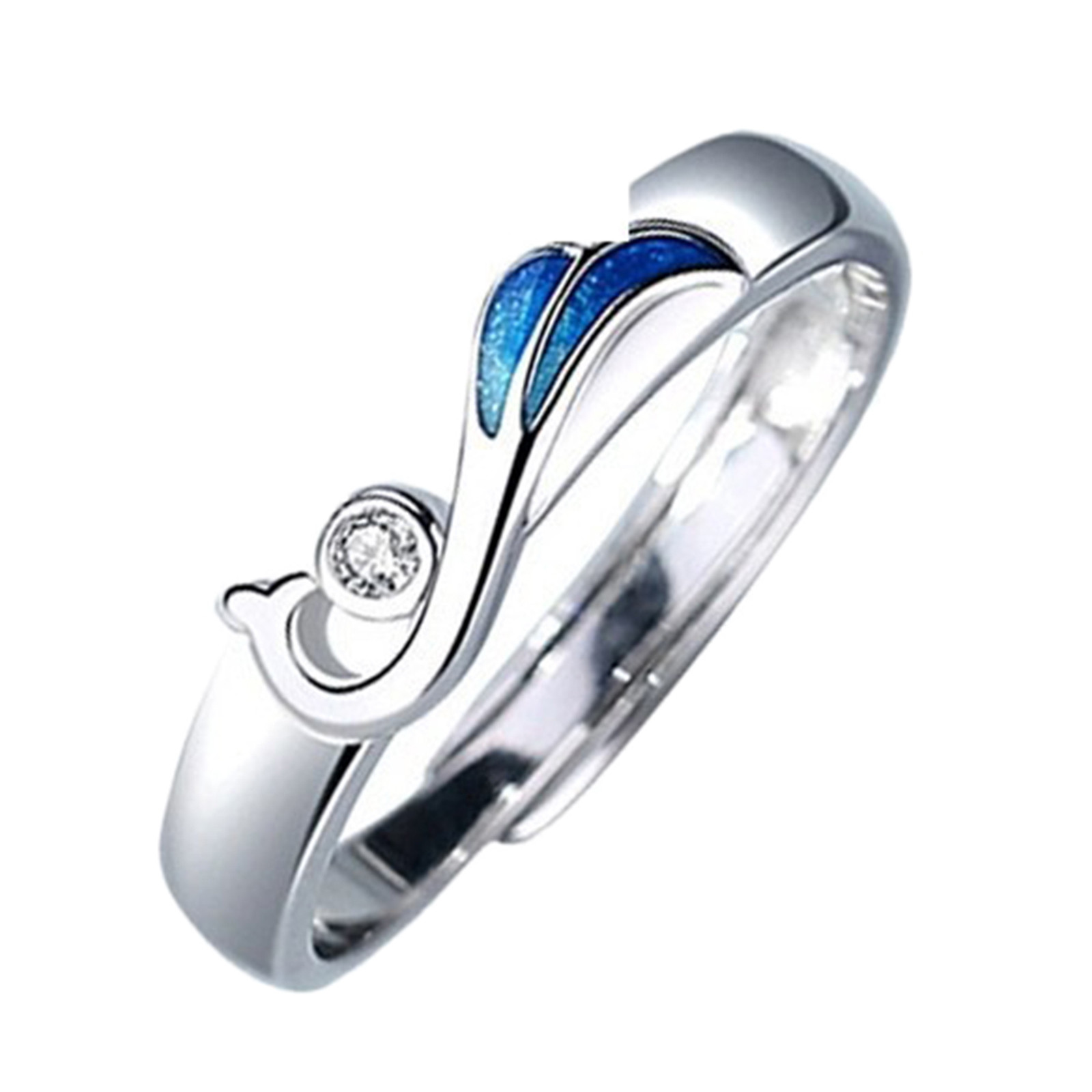 Ring A Pair Of Sterling Silver Men And Women Light Senior Sense Design ...