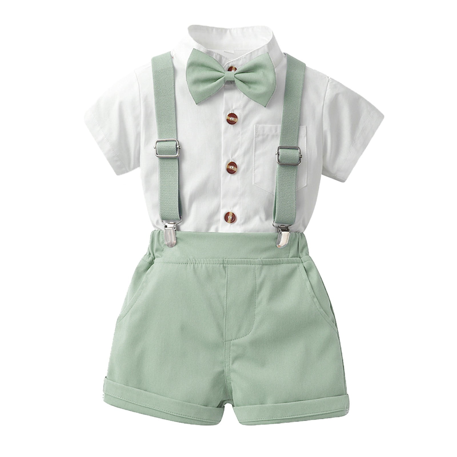 Ring Bearer Outfit Toddler Baby Boys Summer Suits Short Sleeve