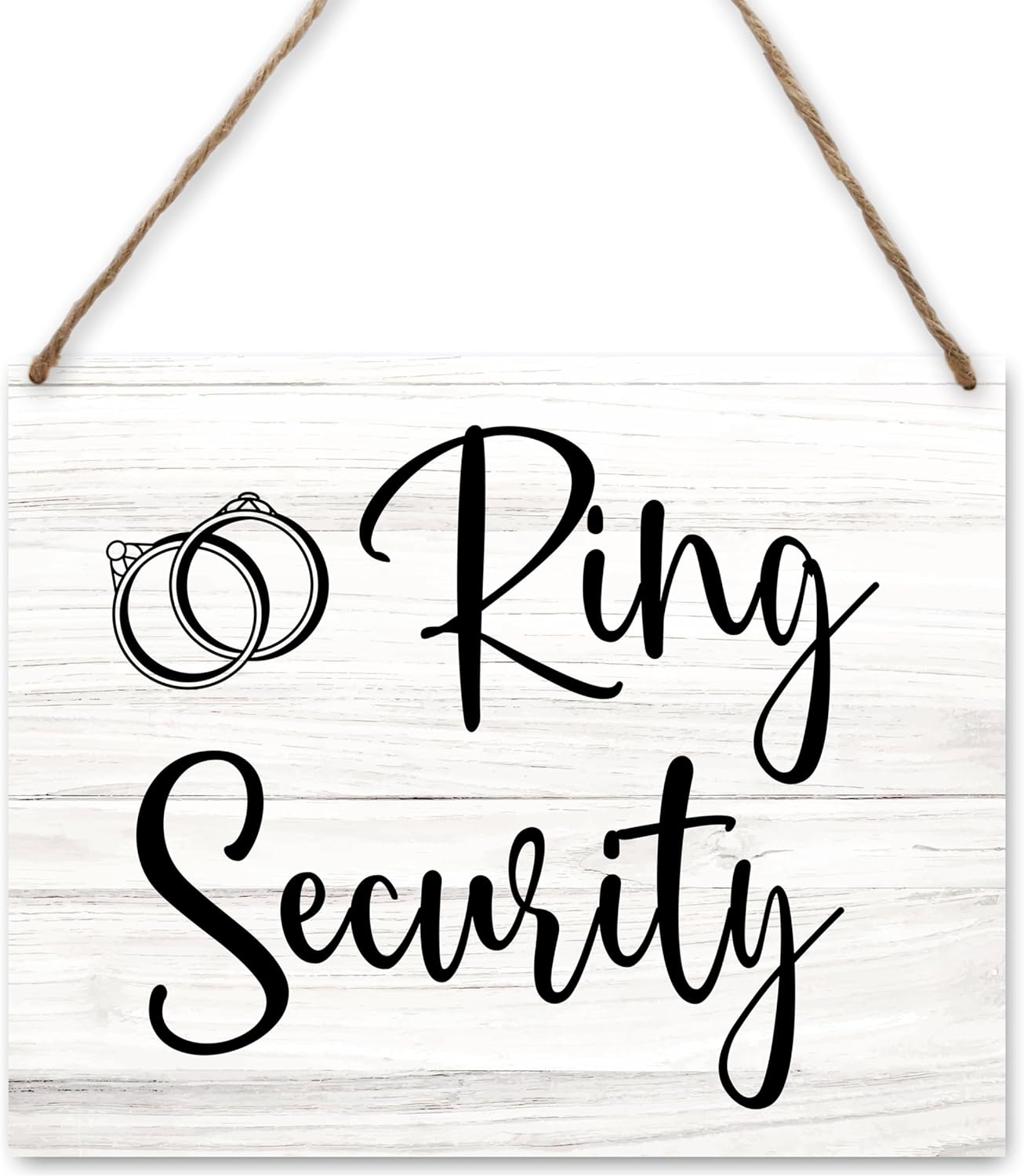 Ring Bearer Sign, Wedding Signs Ring Security Wood Plaque, Rustic