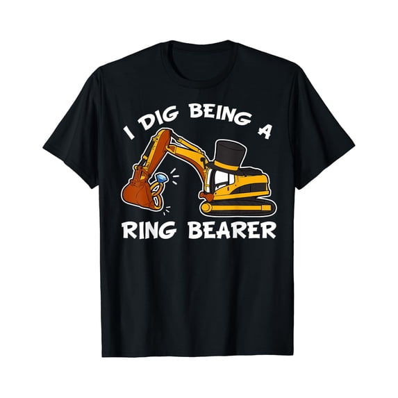 Print Shop Reception Ring Bearer Wedding Reception Groom Toddler Tractor Gift T-Shirt ...