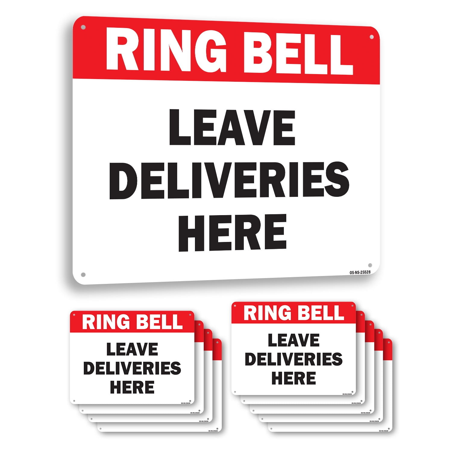 Ring Bell Leave Deliveries Here Public Safety Aluminum Sign 10 Inch x 7 ...