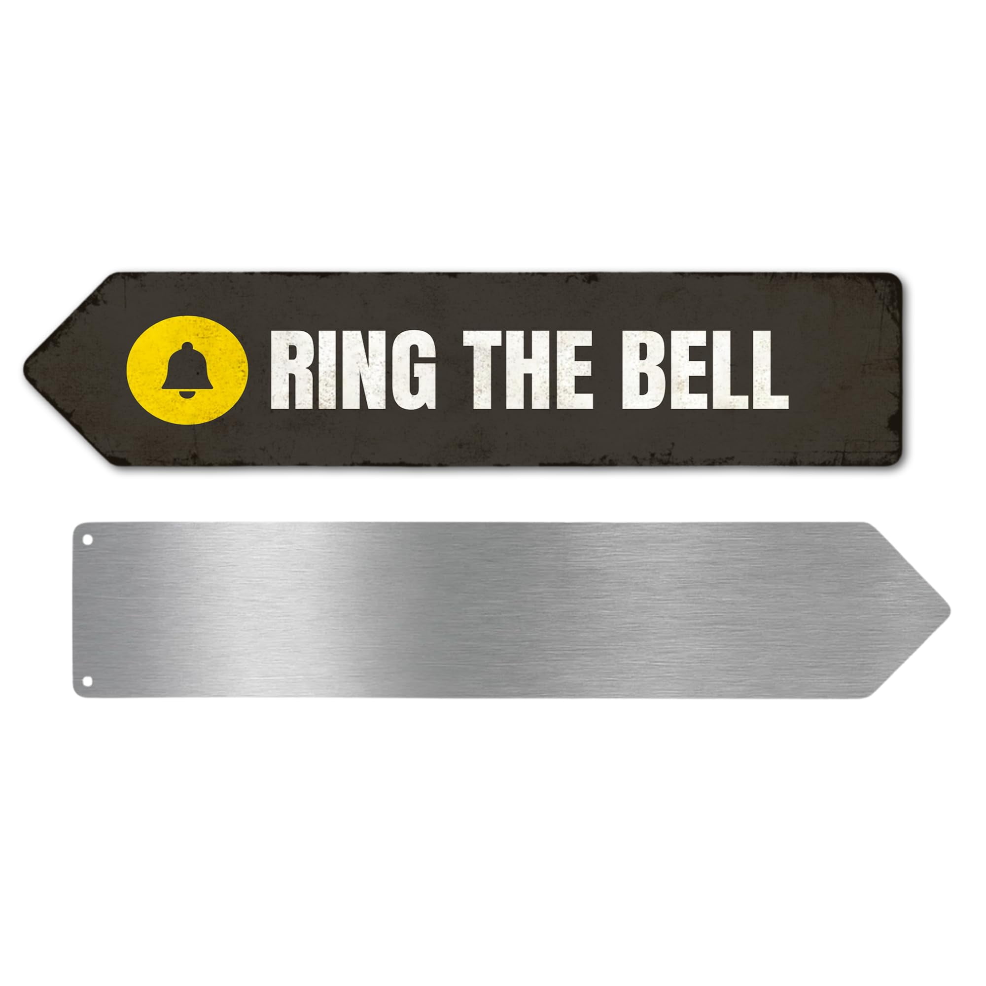 Ring The Bell Metal Sign by DC | Arrow Metal Directional Signage for ...