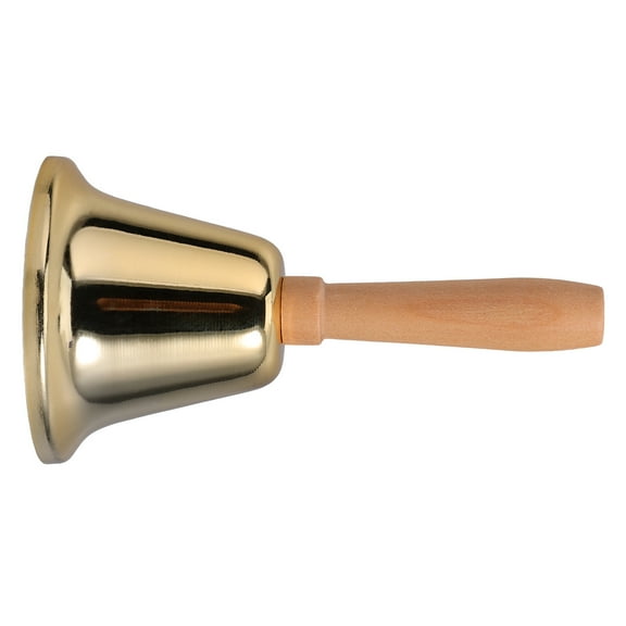Ring Bell for Service Hand Bells for Adults Reception Desks Bell Hand Ring Bell 11.60X6.30X6.30CM Golden