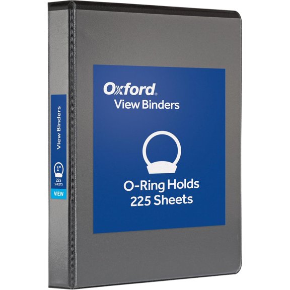 Ring Binders, 1" Round View Binder, Covers on 3 Sides, XtraLife Hinge, Non-Stick, PVC-Free, , 225 Sheet Capacity (1002546)