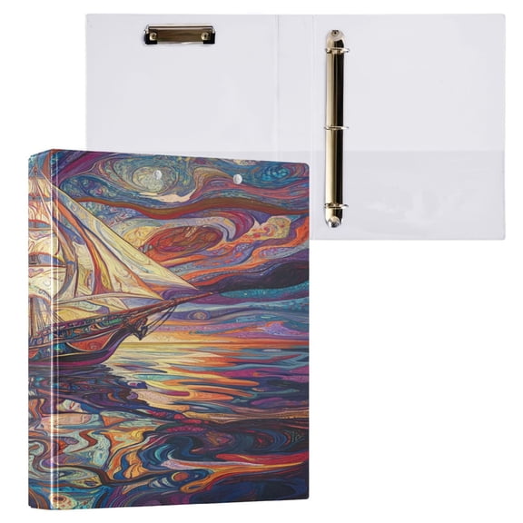 Ring Binders Abstract Ship Presentation1.5-inch, Slant Ring One-Touch
