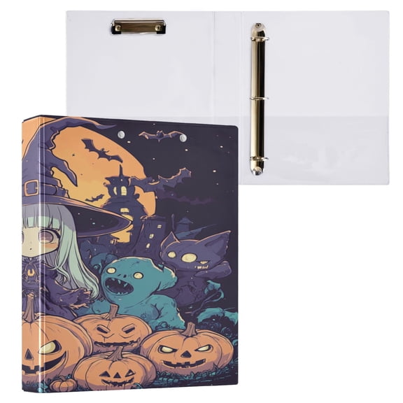 Ring Binders Anime Witch Presentation1.5-inch, Slant Ring One-Touch