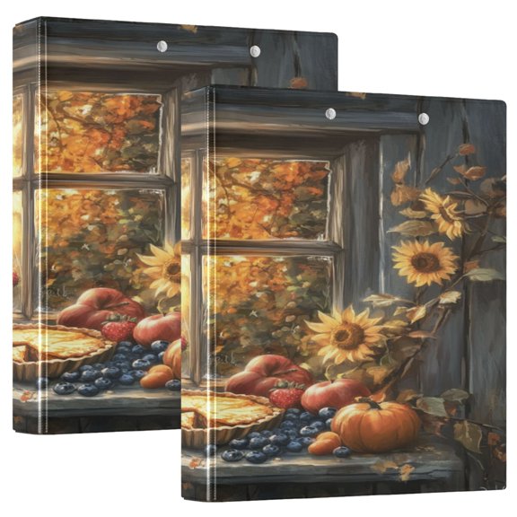 Ring Binders Autumnal Whimsy by The Window Presentation1.5-inch, Slant Ring One-Touch