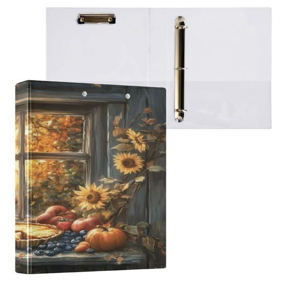 Ring Binders Autumnal Whimsy by The Window Presentation1.5-inch, Slant Ring One-Touch