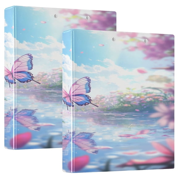 Ring Binders Butterfly Spring Presentation1.5-inch, Slant Ring One-Touch