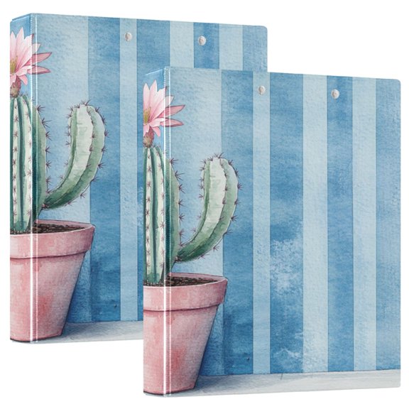 Ring Binders Cactus Painting Presentation1.5-inch, Slant Ring One-Touch