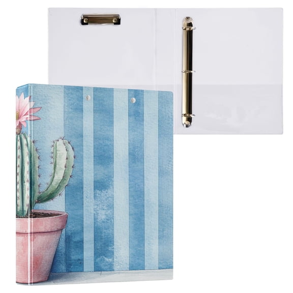 Ring Binders Cactus Painting Presentation1.5-inch, Slant Ring One-Touch