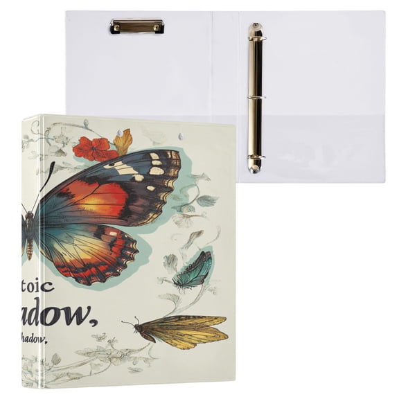 Ring Binders Colorful Butterfly Poster Presentation1.5-inch, Slant Ring One-Touch