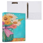 Ring Binders Colorful Flowers Presentation1.5-inch, Slant Ring One-Touch