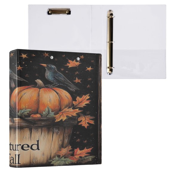Ring Binders Crow and Pumpkin Presentation1.5-inch, Slant Ring One-Touch