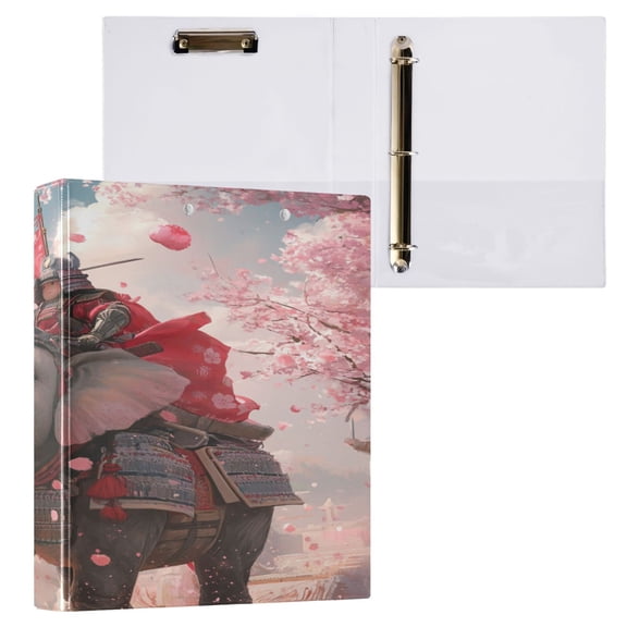 Ring Binders Cute Anime Warrior Presentation1.5-inch, Slant Ring One-Touch
