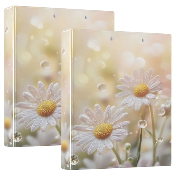 Ring Binders Daisy Flowers Presentation1.5-inch, Slant Ring One-Touch