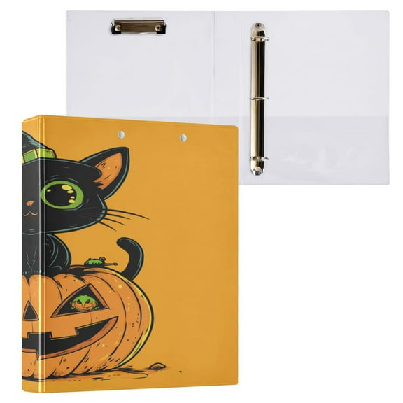 Ring Binders Dark Cat Presentation1.5-inch, Slant Ring One-Touch
