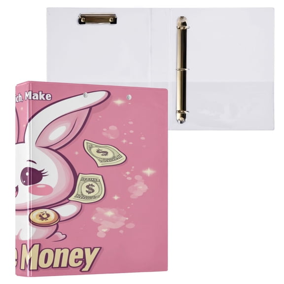 Ring Binders Dollar Rabbit Presentation1.5-inch, Slant Ring One-Touch