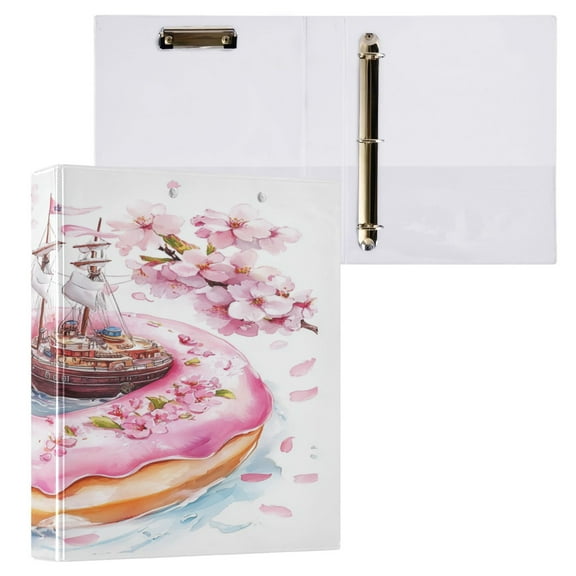 Ring Binders Doughnu with Ship Printing Presentation1.5-inch, Slant Ring One-Touch