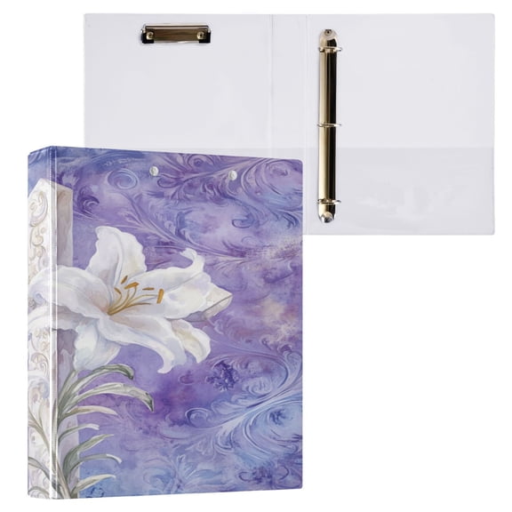 Ring Binders Easter Cross Printing Presentation1.5-inch, Slant Ring One-Touch