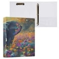 thumbnail image 1 of Ring Binders Elephant in Colorful Flower Field Presentation1.5-inch, Slant Ring One-Touch, 1 of 1