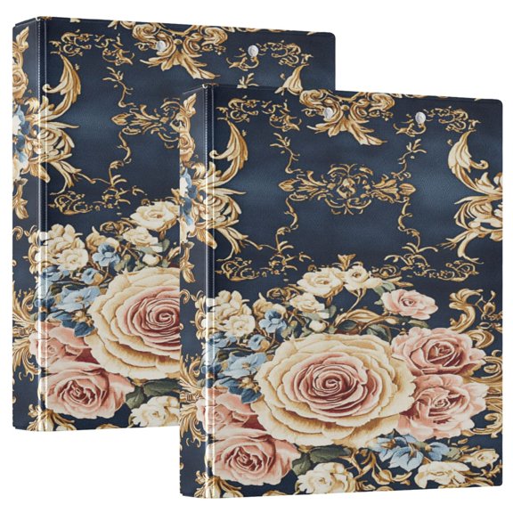 Ring Binders Floral Ornate Presentation1.5-inch, Slant Ring One-Touch
