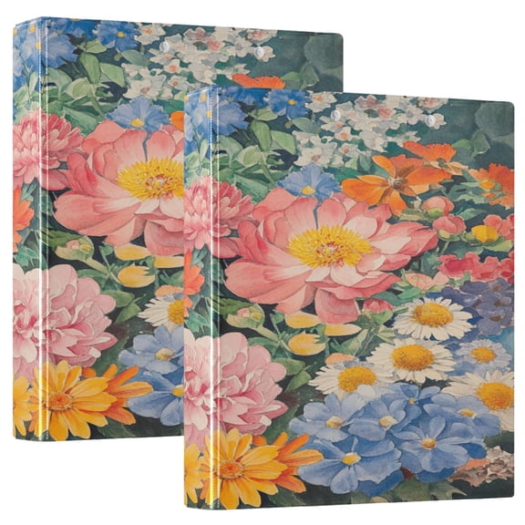 Ring Binders Fluffy Companion with Blooms Presentation1.5-inch, Slant Ring One-Touch