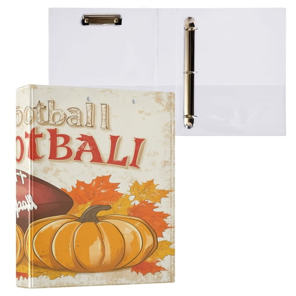 Ring Binders Football and Pumpkins Presentation1.5-inch, Slant Ring One-Touch