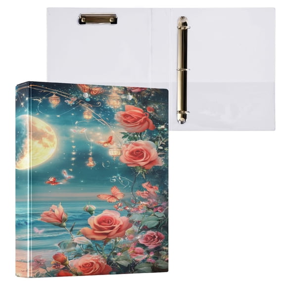 Ring Binders Gardens Of Seaside Painting Presentation1.5-inch, Slant Ring One-Touch