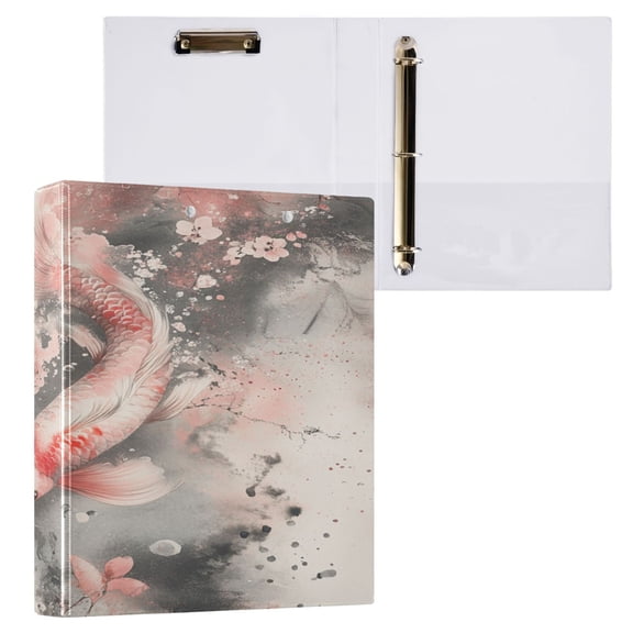 Ring Binders Goldfish Painting Presentation1.5-inch, Slant Ring One-Touch