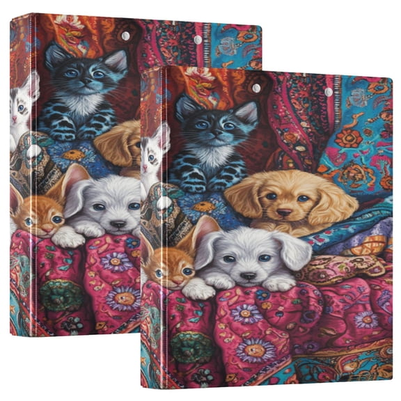 Ring Binders He Purrfect Playmates Presentation1.5-inch, Slant Ring One-Touch