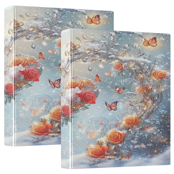 Ring Binders Heat Of Rose Printing Presentation1.5-inch, Slant Ring One-Touch