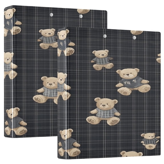 Ring Binders Hoodie Bears Printing Presentation1.5-inch, Slant Ring One-Touch