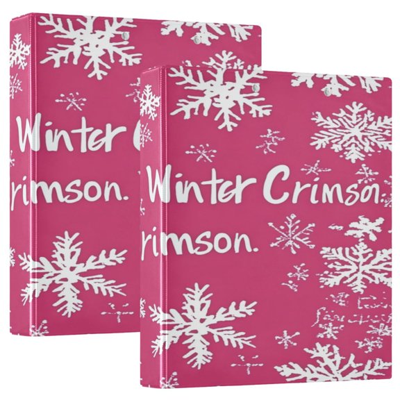 Ring Binders Joyful Crimson Winter Presentation1.5-inch, Slant Ring One-Touch