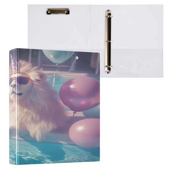 Ring Binders Lion Birthday Party Presentation1.5-inch, Slant Ring One-Touch