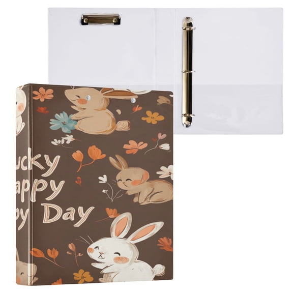 Ring Binders Lucky Rabbit Presentation1.5-inch, Slant Ring One-Touch