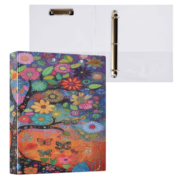 Ring Binders Luxuriant Tree Presentation1.5-inch, Slant Ring One-Touch