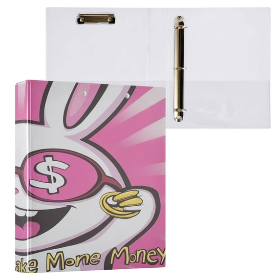 Ring Binders Make Money Rabbit Presentation1.5-inch, Slant Ring One-Touch