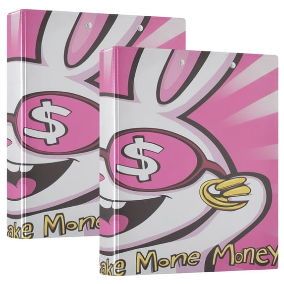 Ring Binders Make Money Rabbit Presentation1.5-inch, Slant Ring One-Touch