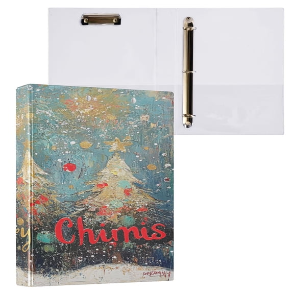 Ring Binders Merry Chimis Presentation1.5-inch, Slant Ring One-Touch
