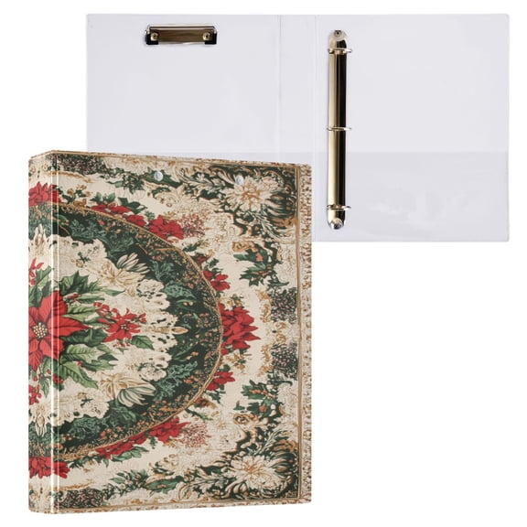 Ring Binders Midjourney_ffyy3_a_beautiful_christmas_fabric_pattern_with_intricate_lace__c425b853-2cfe-436e-91db-8 Presentation1.5-inch, Slant Ring One-Touch