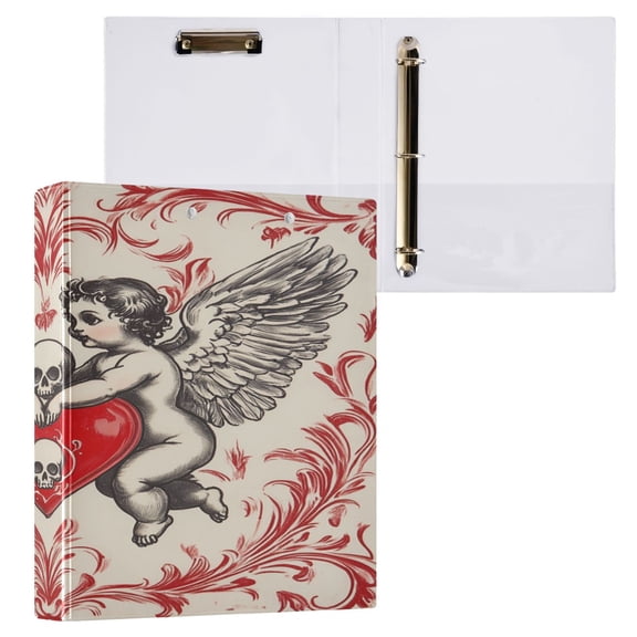 Ring Binders Oil Pattern Of Angel Presentation1.5-inch, Slant Ring One-Touch