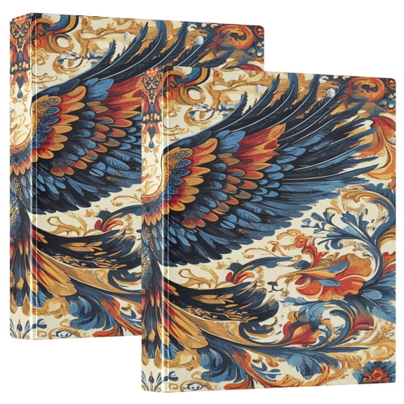 Ring Binders Ornate Eagless Illustration Presentation1.5-inch, Slant Ring One-Touch