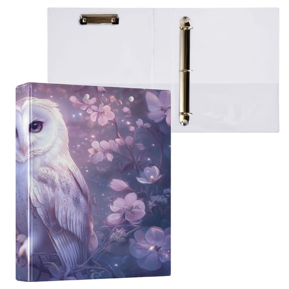 Ring Binders Owl in Blossoms Presentation1.5-inch, Slant Ring One-Touch