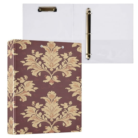 Ring Binders Regal Crimson Damask Presentation1.5-inch, Slant Ring One-Touch