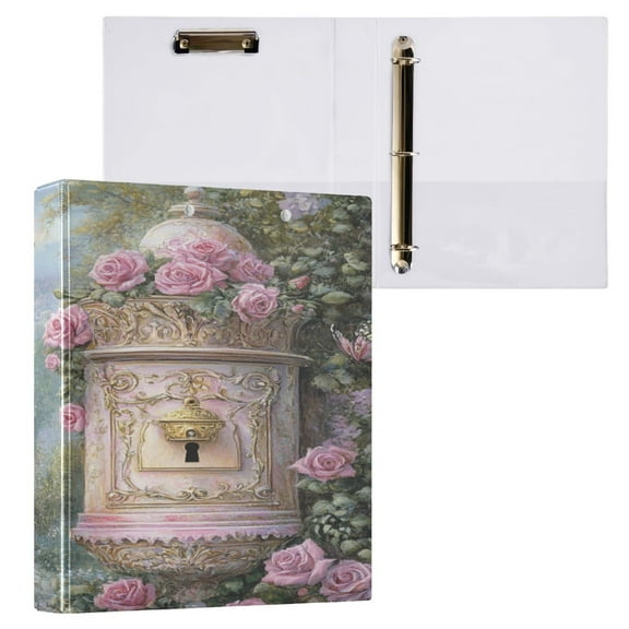 Ring Binders Retro Castle Painting Presentation1.5-inch, Slant Ring One-Touch