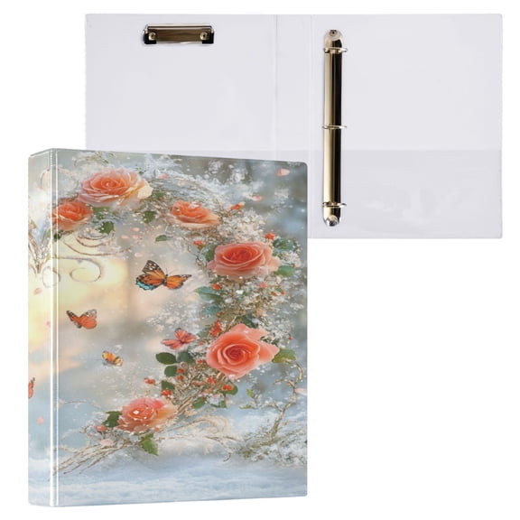 Ring Binders Roses Heart Presentation1.5-inch, Slant Ring One-Touch