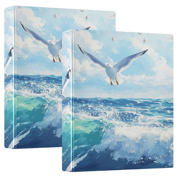 Ring Binders Seagull over Ocean Presentation1.5-inch, Slant Ring One-Touch