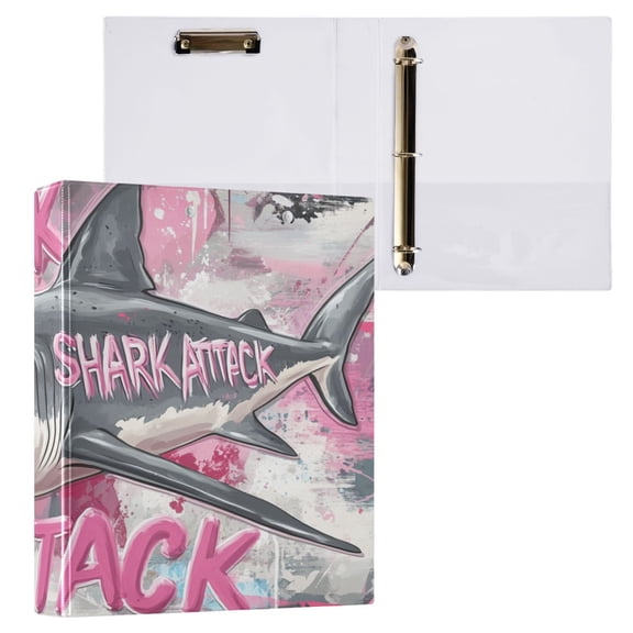 Ring Binders Sharks Plainting Presentation1.5-inch, Slant Ring One-Touch