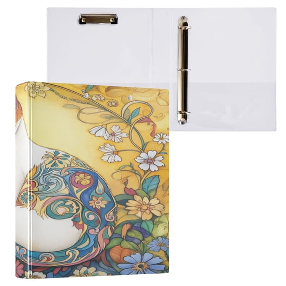 Ring Binders Sunlit Patterns Presentation1.5-inch, Slant Ring One-Touch